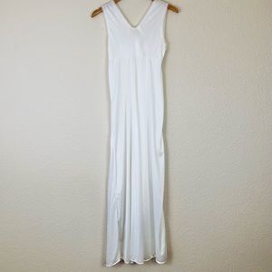 Vintage Slip with Lace V-Neck and Maxi Length
